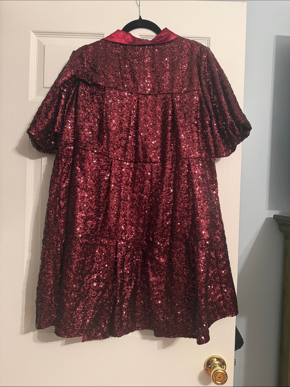 Peach Love California Rich Berry Button Down Dress - Picture 3 of 3